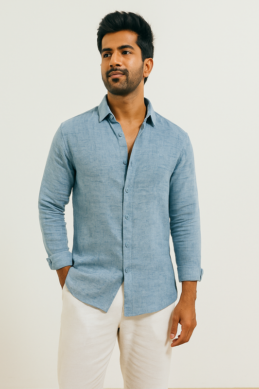 BM LINEN DARK BLUE