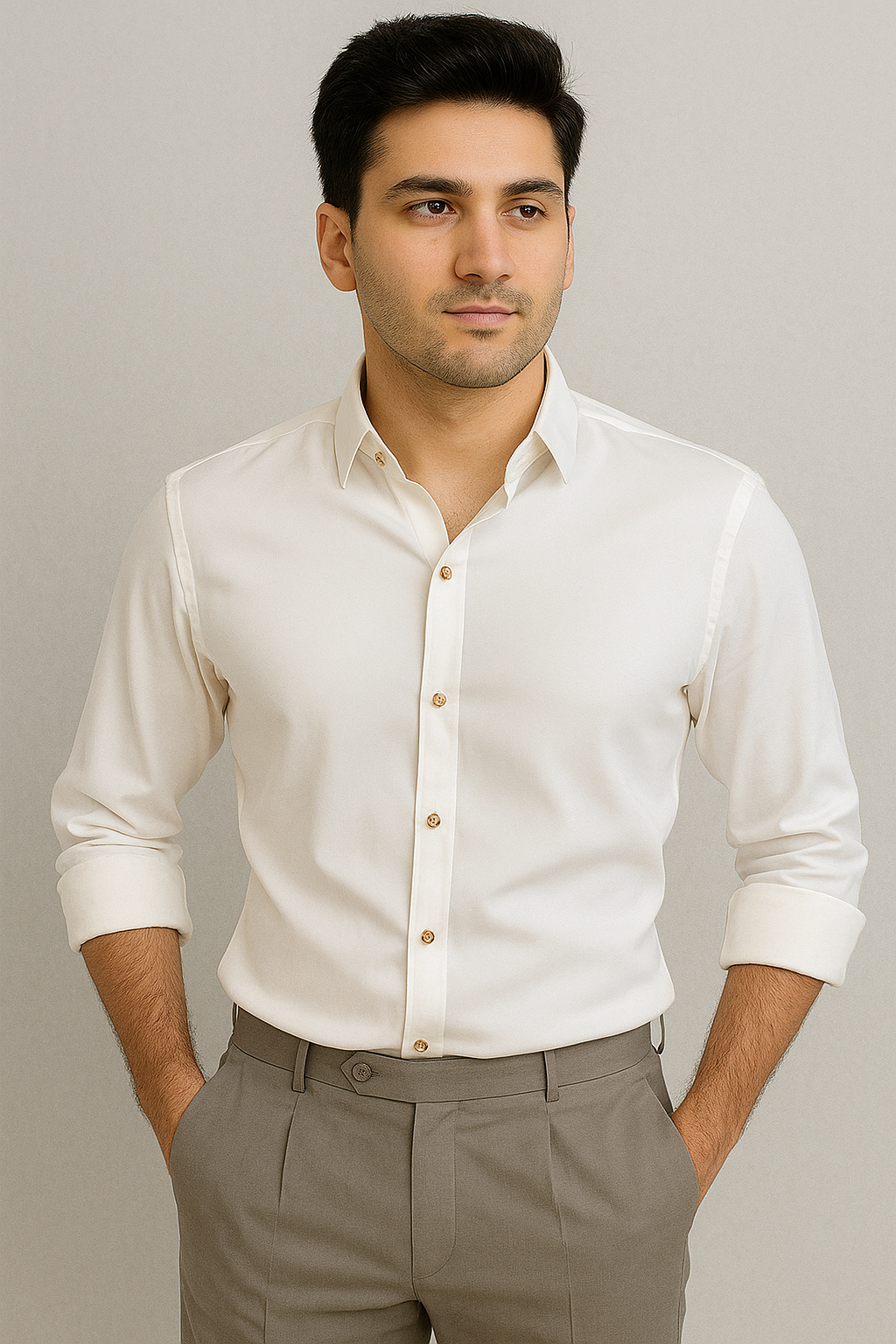 IMP LIQUID FABRIC SHIRT - WHITE