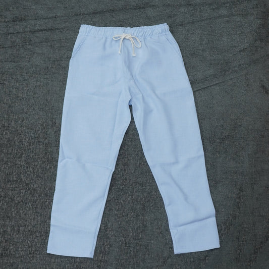 LINEN PANTS - ICE BLUE