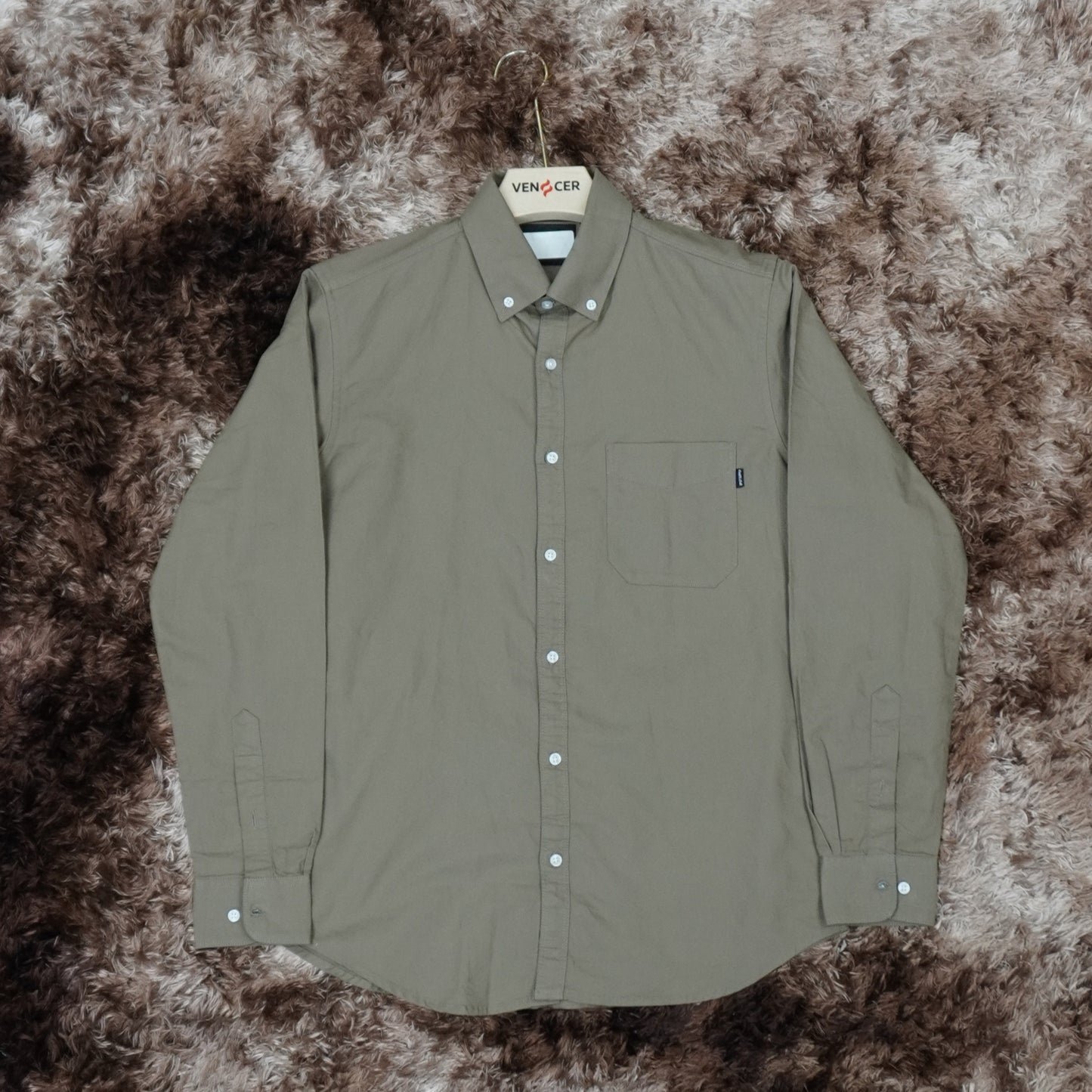 OGMA  PLAIN DARK GREEN SHIRT