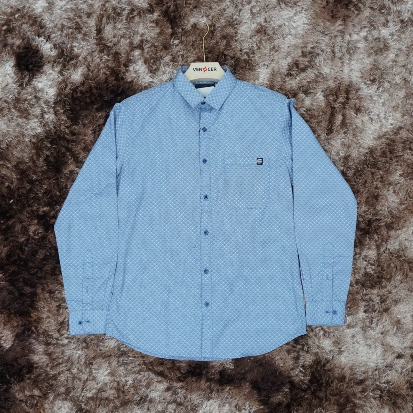 LIBRA  PRINTED  BLUE  SHIRT